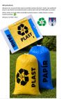 Název akce: Pytle na papír a plast, datum akce: průběžně - průběžně