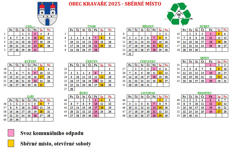 kalendar odpady