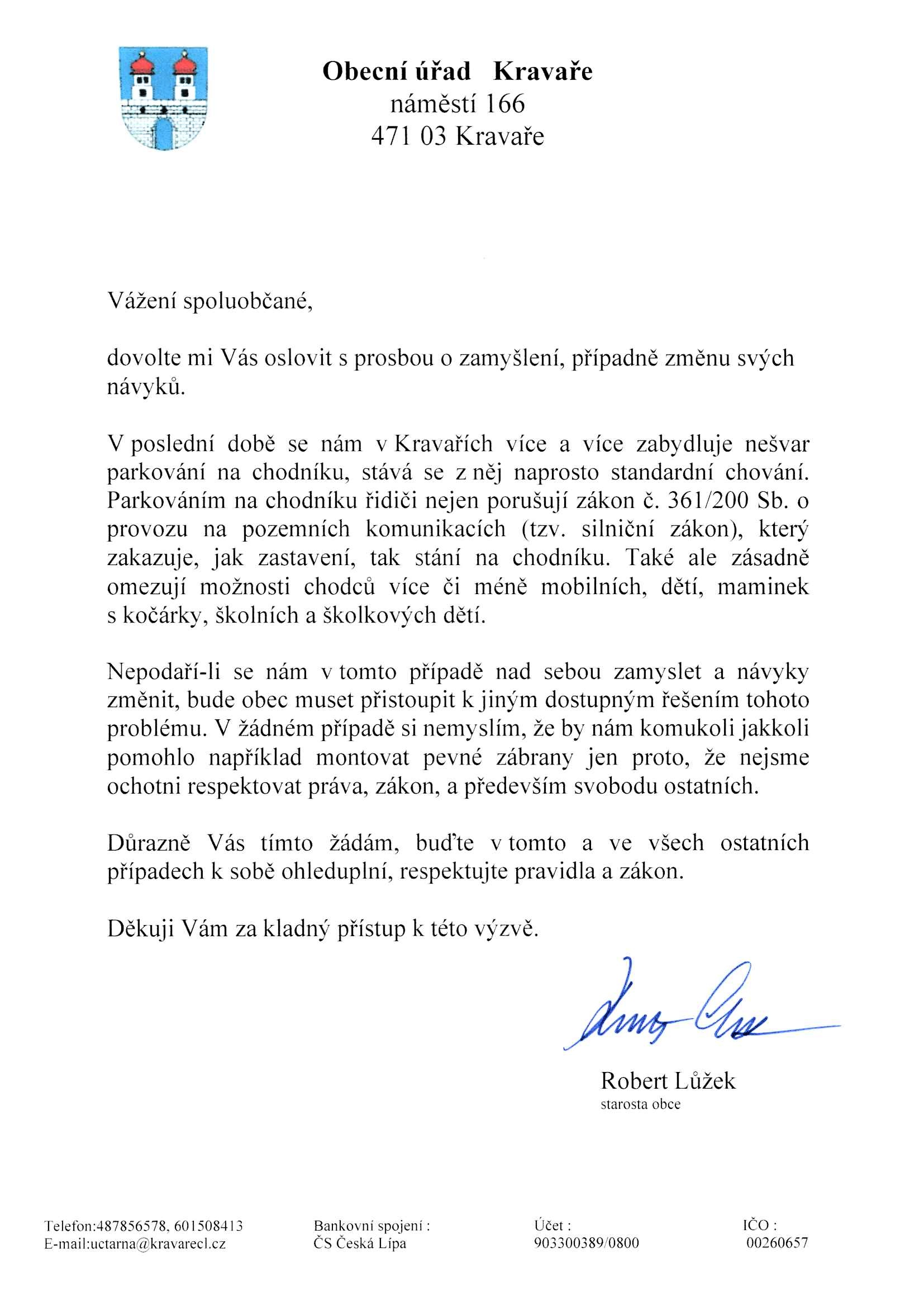 Dopis občanům parkování 11_2025