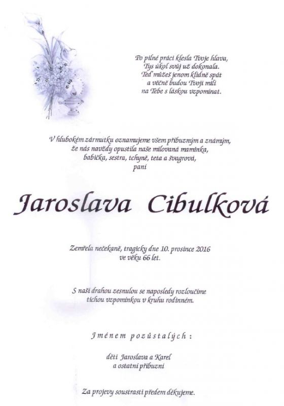 Jaroslava Cibulková