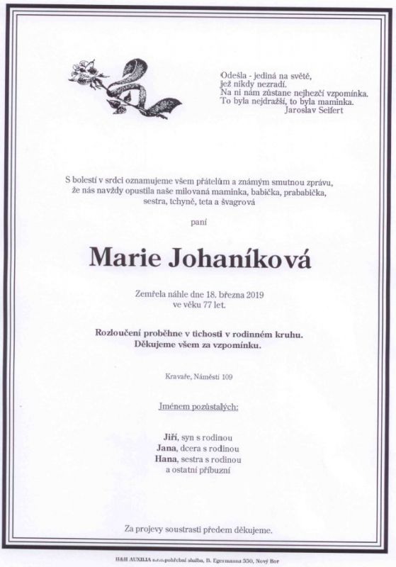 Marie Johaníková